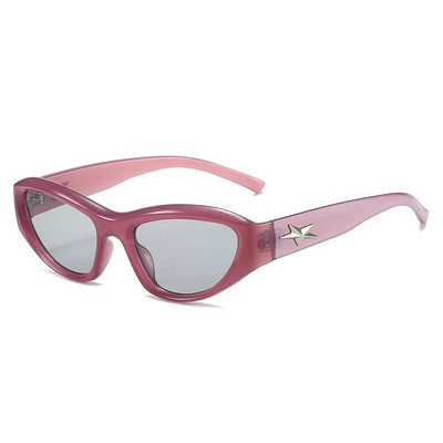 Modne odvažne Y2K sunčane naočale Ženske zvijezde Ukrasite Sportske sunčane naočale Muške Vintage futurističke ružičaste nijanse Novi luksuzni brend Streetwear