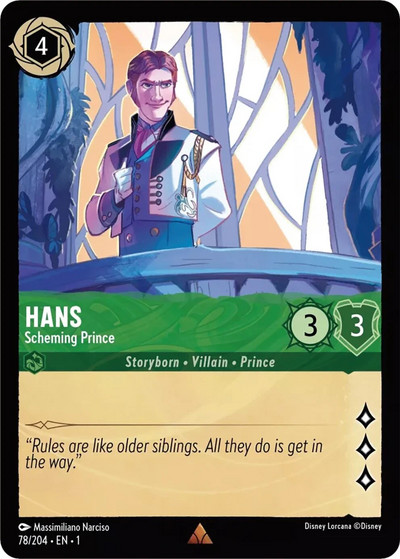 Üksik Disney Lorcana kaardimäng Black Core Tippkvaliteetne puhverserver Mängukaardi lauamäng Kauplemiskaardid Rapuntsel, kellel on tervenemine