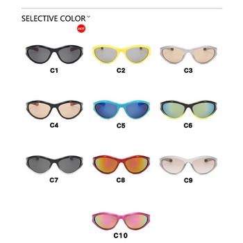 Y2K Mirror Pink Shades Sport Goggle Vintage Luxury Brand Designer Sunglasses Women For Men Trendy Punk Riding Driving Sun Glass