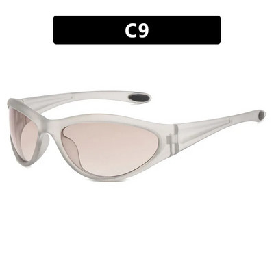 Y2K Mirror Pink Shades Ochelari de sport Vintage Luxury Brand Designer Ochelari de soare Femei Pentru Bărbați Trendy Punk Călărie Conducere Sticla de soare