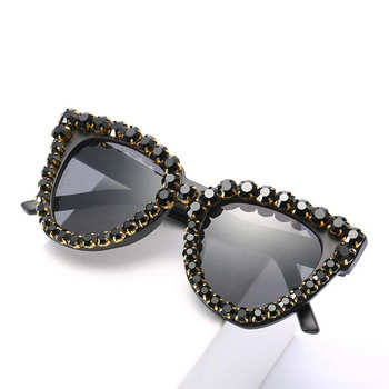 Γυναικεία γυαλιά ηλίου 2020 νέα vintage μόδας πολυτελείας Cat Eye Diamond Πλαίσιο από κρύσταλλο στρας Επώνυμα γυαλιά ηλίου για γυναίκες