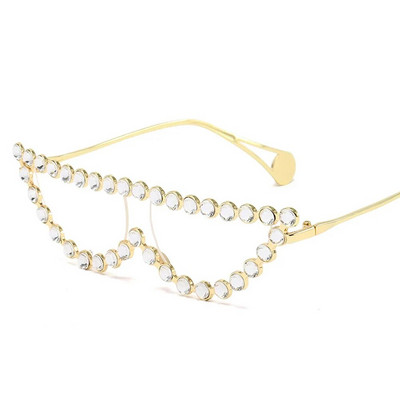 Rhinestone Rays Cat Eye Ženske prozirne vruće modne sunčane naočale Dizajner luksuznih marki UV400 dodaci