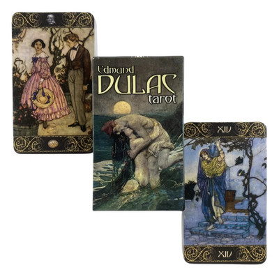 Új érkezett Edmund Dulac Tarot kártyák teljes angol paklit Oracle Party Fate Társasjáték e-könyvvel