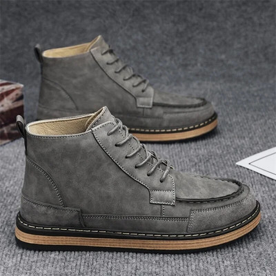 Nove cipele za drvosječu iz 2024. Muške jesenske zimske britanske modne retro radne kratke čizme za vanjske trendove na ravnim nogama Sportske ležerne cipele Meke