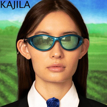 Y2K Спортни пънк слънчеви очила Жени Мъже Ретро 2000 г. Слънчеви очила за дами Луксозна марка 2023 г. Обгръщащи се стимпънк очила Сенници