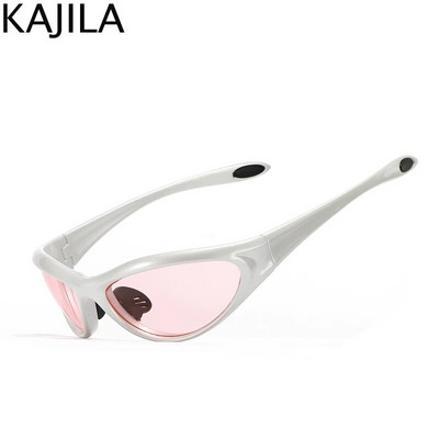 Y2K sporta panku saulesbrilles sievietēm vīriešiem, 2000. gada retro stila saulesbrilles sievietēm 2023. g. luksusa zīmola Wraparound Steampunk briļļu ēnas