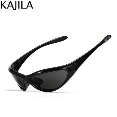 Y2K sporta panku saulesbrilles sievietēm vīriešiem, 2000. gada retro stila saulesbrilles sievietēm 2023. g. luksusa zīmola Wraparound Steampunk briļļu ēnas