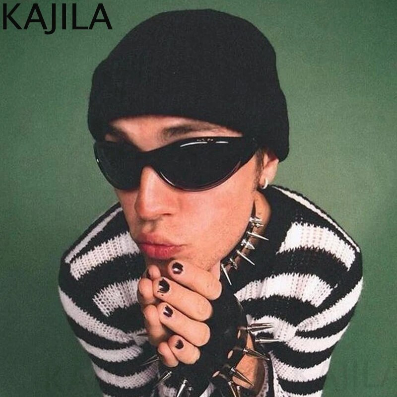 Y2K sporta panku saulesbrilles sievietēm vīriešiem, 2000. gada retro stila saulesbrilles sievietēm 2023. g. luksusa zīmola Wraparound Steampunk briļļu ēnas