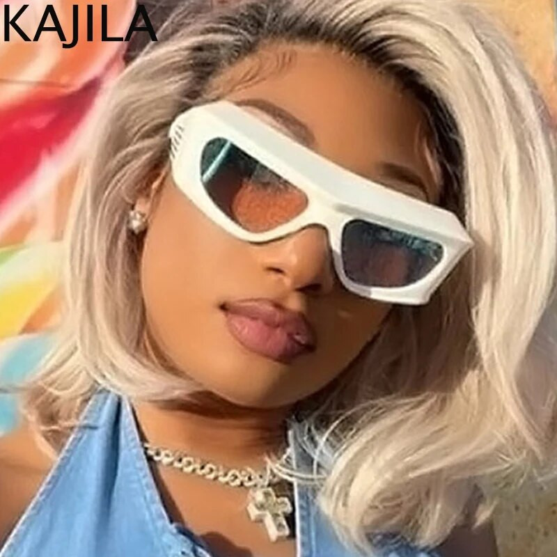 Prevelike Steampunk Y2K sportske sunčane naočale Žene Muškarci Punk sunčane naočale Žene 2023 Brand Designer Pravokutne naočale UV400