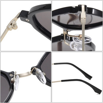 SO&EI Ретро уникални неправилни квадратни слънчеви очила Мъжки пънк очила с прозрачни океански лещи UV400 Популярни дамски хип-хоп слънчеви очила