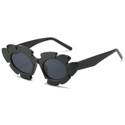 SO&EI Fashion Cat Eye Candy Colors Saulesbrilles Sievietēm Retro Zīmols Dizaineris Ziedu formas Brilles Vīriešu Trending Saulesbrilles UV400