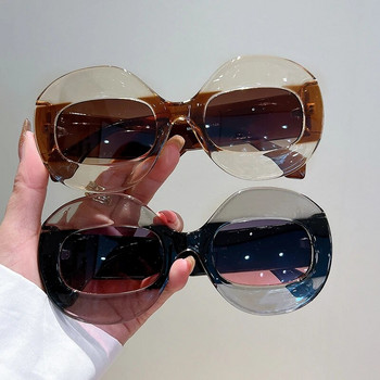KAMMPT Υπερμεγέθη οβάλ γυναικεία γυαλιά ηλίου Νέα στη μόδα Hip-hop πολύχρωμα γυαλιά ηλίου Γυαλιά πολυτελείας επώνυμης σχεδίασης UV400 αποχρώσεις