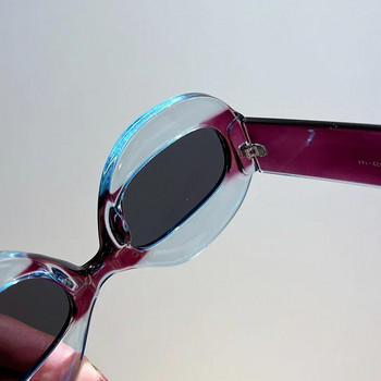KAMMPT Големи овални дамски слънчеви очила Ново в модата Хип-хоп Многоцветни слънчеви очила Очила Луксозен марков дизайн UV400 нюанси