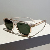 KAMMPT Vintage Double Bridge Goggle Meeste Mood Oversized Outdoor Naiste Varjud Prillid Trendikas brändi disain UV400 päikeseprillid