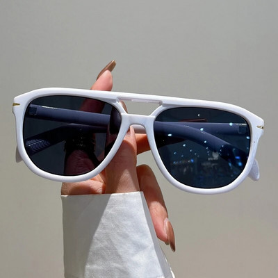 KAMMPT Vintage Double Bridge Goggle Meeste Mood Oversized Outdoor Naiste Varjud Prillid Trendikas brändi disain UV400 päikeseprillid