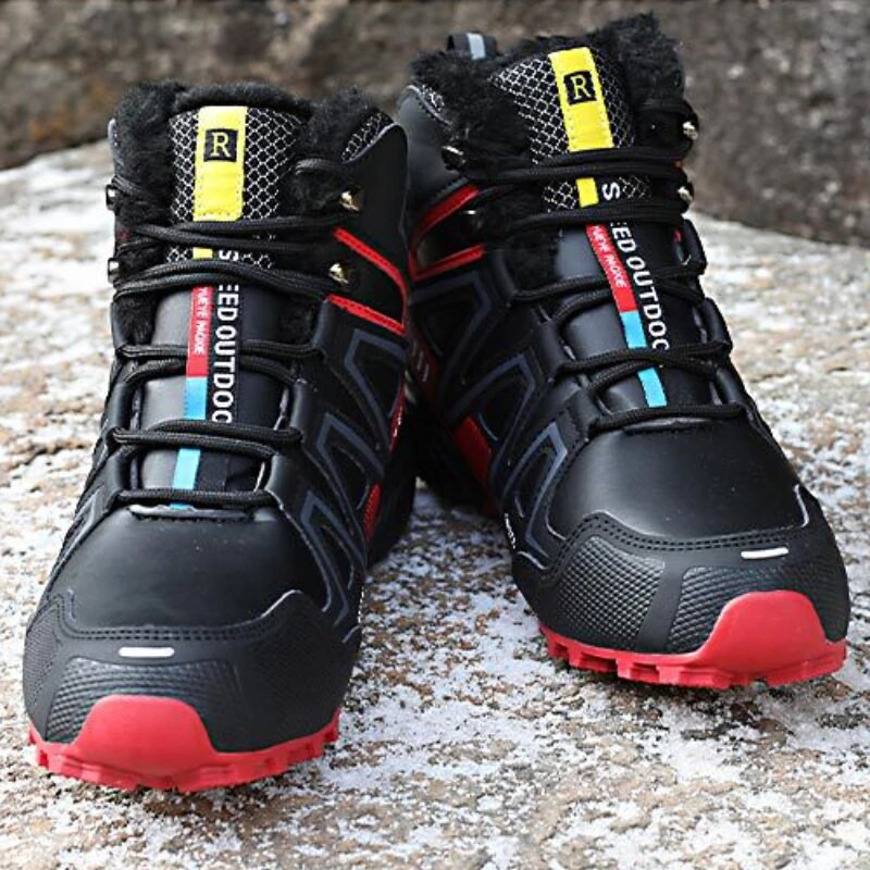Ανδρικές Νέες χειμερινές μπότες για εξωτερικούς χώρους Snowy Mountaineering Warm Off Road Αντιολισθητικά Παχύ ελαφριά βελούδινα αθλητικά παπούτσια Casual Ταξίδι