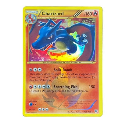 Pokemon English Charizard Evolutions EVO Plasma Storm PLS Foil Effect Žaislai Pomėgiai Hobis Kolekcinis Žaidimų Kolekcija Anime kortelė