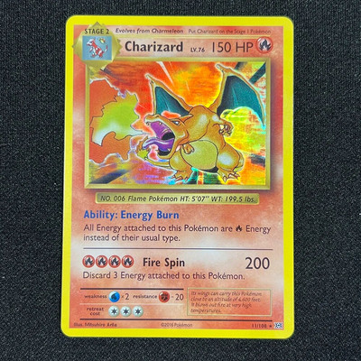 Pokemon English Charizard Evolutions EVO Plasma Storm PLS Foil Effect Rotaļlietas Vaļasprieki Hobiji Kolekcionējama Spēļu Kolekcija Anime kartīte