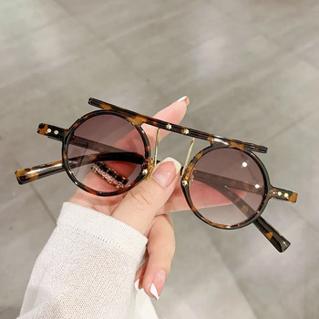 Vintage στρογγυλά γυαλιά ηλίου Γυναικεία ανδρικά επώνυμα σχεδιαστής μόδας ντεγκραντέ γυαλιά ηλίου Γυναικεία αρσενικά ρετρό πανκ Hip Hop Gafas De Sol