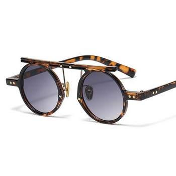 Винтидж кръгли слънчеви очила Дамски Мъжки Маркови дизайнерски Модни градиентни слънчеви очила Женски мъжки Ретро Пънк Хип Хоп Gafas De Sol