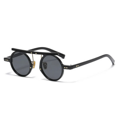 Vintage apaļas saulesbrilles sievietēm vīriešiem zīmols dizainers modes gradienta saulesbrilles sievietēm vīriešiem retro punk hiphopa Gafas De Sol