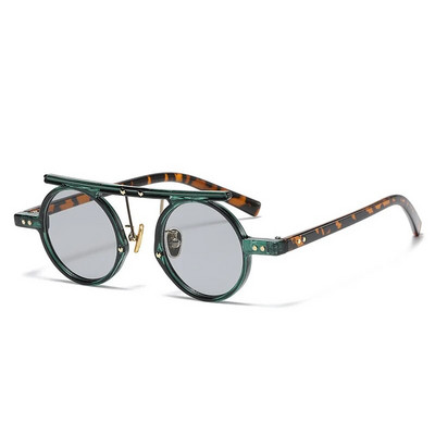 Vintage apaļas saulesbrilles sievietēm vīriešiem zīmols dizainers modes gradienta saulesbrilles sievietēm vīriešiem retro punk hiphopa Gafas De Sol