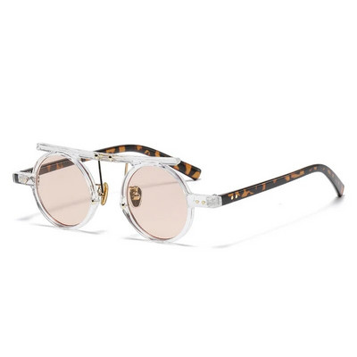 Vintage apaļas saulesbrilles sievietēm vīriešiem zīmols dizainers modes gradienta saulesbrilles sievietēm vīriešiem retro punk hiphopa Gafas De Sol