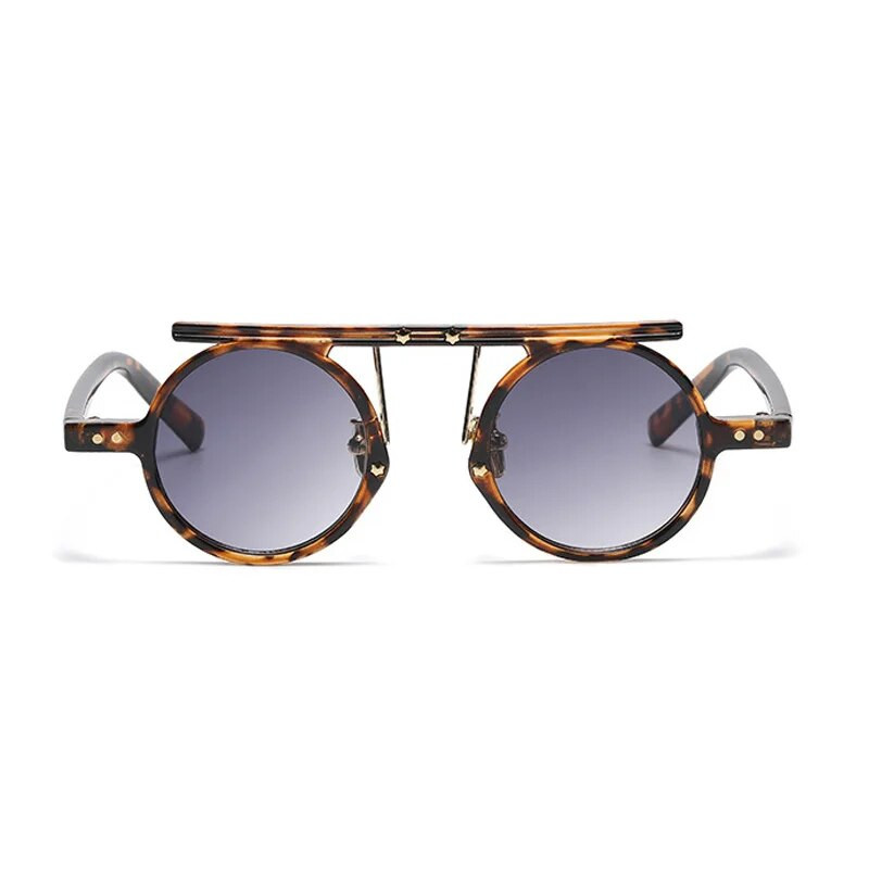 Vintage apaļas saulesbrilles sievietēm vīriešiem zīmols dizainers modes gradienta saulesbrilles sievietēm vīriešiem retro punk hiphopa Gafas De Sol