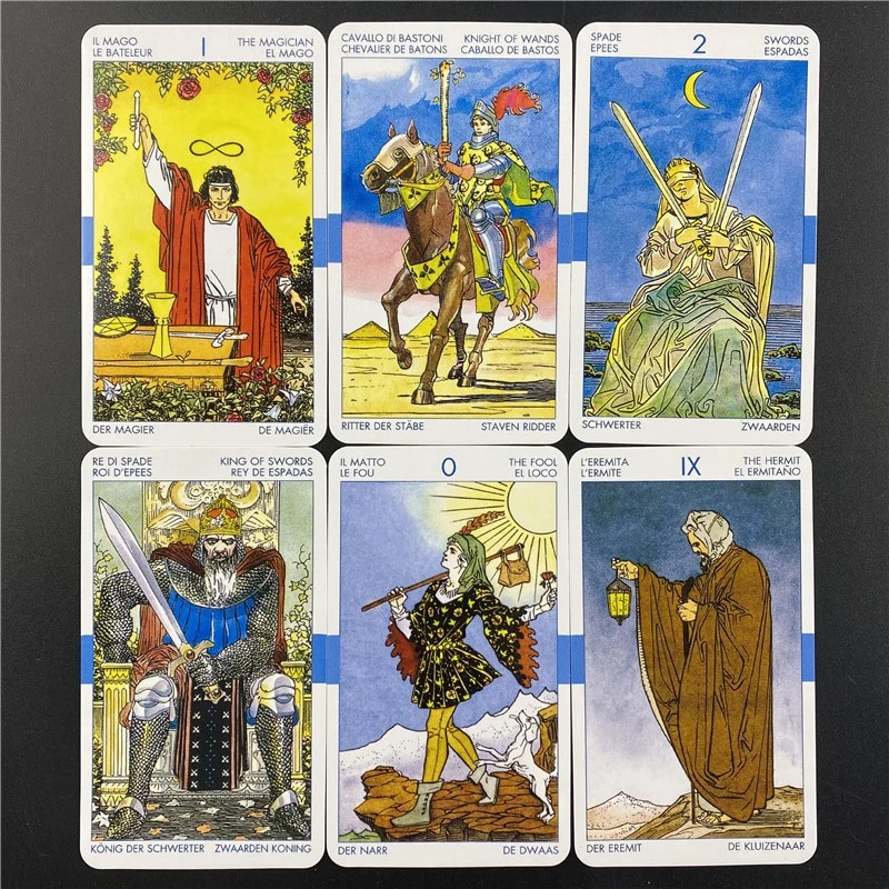 Universālās jātnieka Taro kārtis zīlēšanai personīgai lietošanai Taro klāja pilna angļu versija Galda spēles Oracle