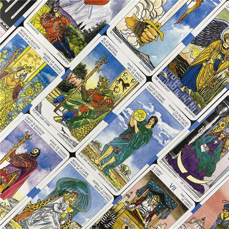 Universālās jātnieka Taro kārtis zīlēšanai personīgai lietošanai Taro klāja pilna angļu versija Galda spēles Oracle