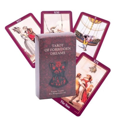 Tarotul Viselor Interzise Divinație Ocultă Cărți de tarot Hârtie de citire a tarotului Deck misterios Oracol Joc de masă ghicitor