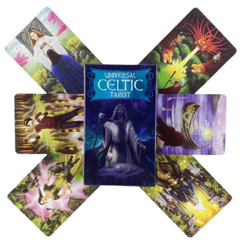 Универсални келтски карти Таро A 78 колода Oracle English Visions Divination Edition Borad Playing Games