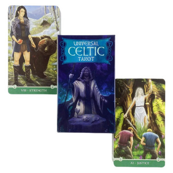 Универсални келтски карти Таро A 78 колода Oracle English Visions Divination Edition Borad Playing Games