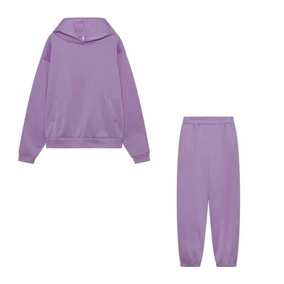 Trend 2023 Moda ocazională îngroșat cu mâneci lungi pantaloni pulover costum din două piese