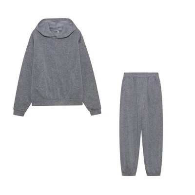 Trend 2023 Moda ocazională îngroșat cu mâneci lungi pantaloni pulover costum din două piese