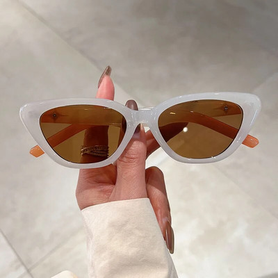 GM LUMIAS Vintage Sunbrilles Cat Eye Sieviešu modes 2023 Jaunums retro gradienta toņos Eyewear Ins Populāra zīmola UV400 saulesbrilles