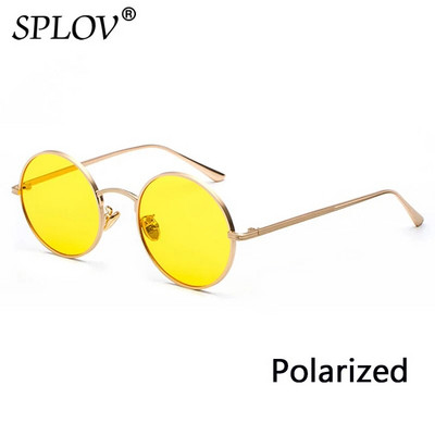 SPLOV Retro punk stil Muške sunčane naočale Ženske Vintage okrugli metalni okvir Šarene leće Sunčane naočale Modne naočale Gafas Sol UV400