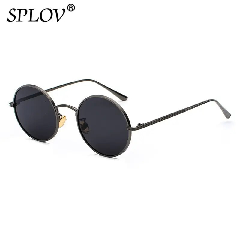 SPLOV Retro punk stil Muške sunčane naočale Ženske Vintage okrugli metalni okvir Šarene leće Sunčane naočale Modne naočale Gafas Sol UV400