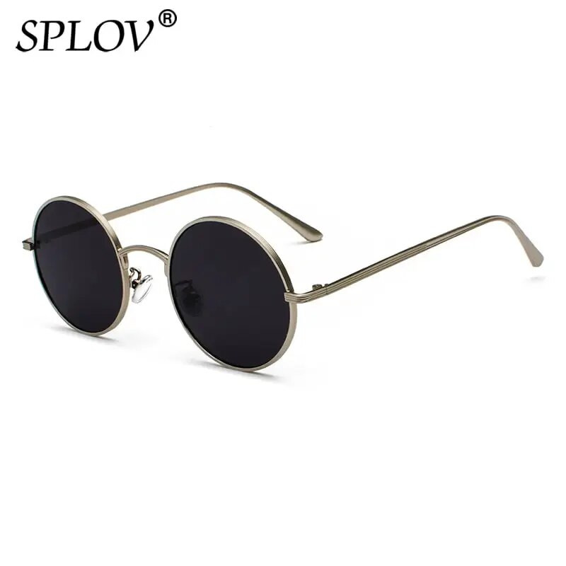 SPLOV Retro punk stil Muške sunčane naočale Ženske Vintage okrugli metalni okvir Šarene leće Sunčane naočale Modne naočale Gafas Sol UV400