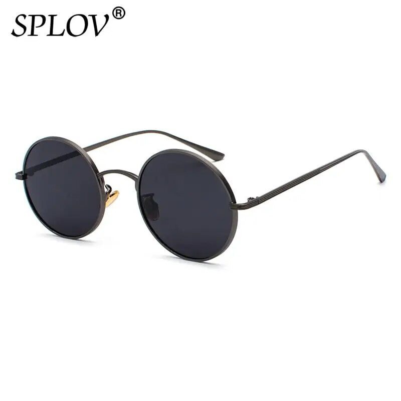 SPLOV Retro punk stil Muške sunčane naočale Ženske Vintage okrugli metalni okvir Šarene leće Sunčane naočale Modne naočale Gafas Sol UV400