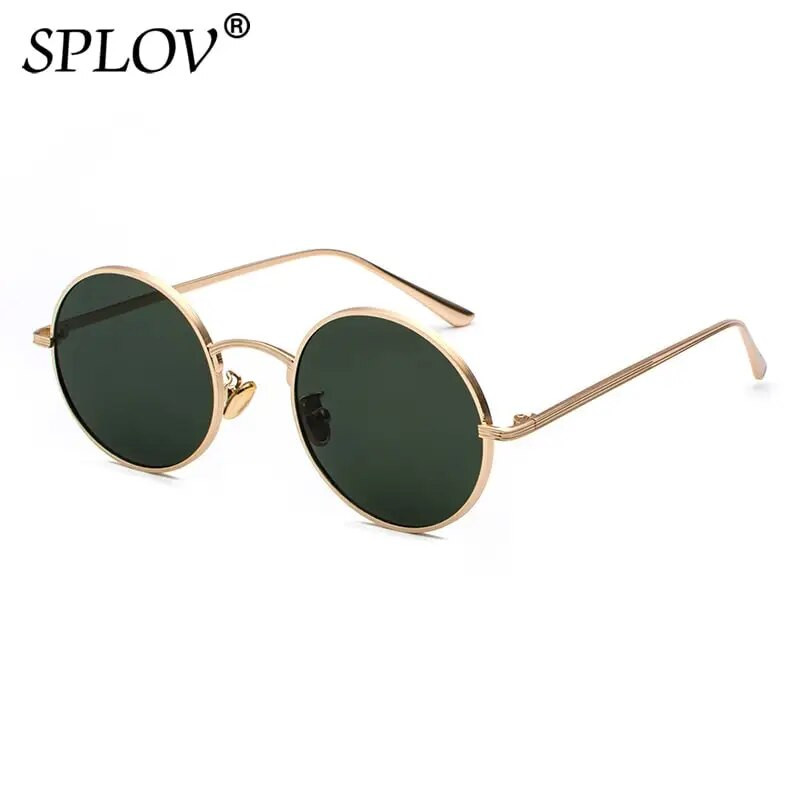 SPLOV Retro punk stil Muške sunčane naočale Ženske Vintage okrugli metalni okvir Šarene leće Sunčane naočale Modne naočale Gafas Sol UV400