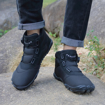 Нови зимни мъжки ботуши Snow BareFoot Ежедневни обувки Дамски топли плюшени памучни обувки за за трекинг катерене Работни високи ботуши