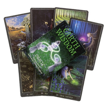 Earth Wisdom Oracle Cards A 32 English Visions Divination Edition Deck Borad Games