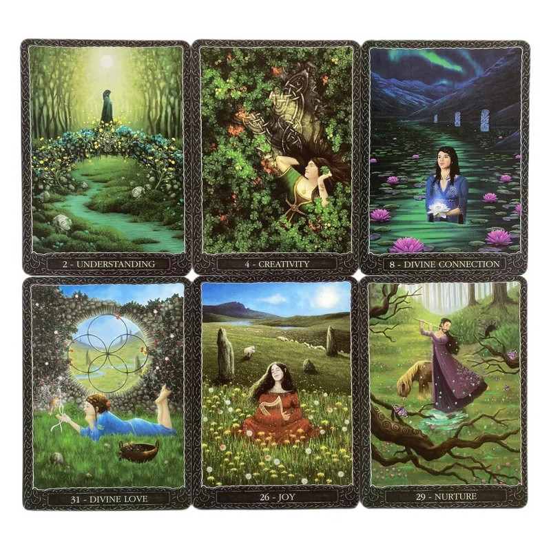 Earth Wisdom Oracle Cards A 32 English Visions Divination Edition Deck Borad Games