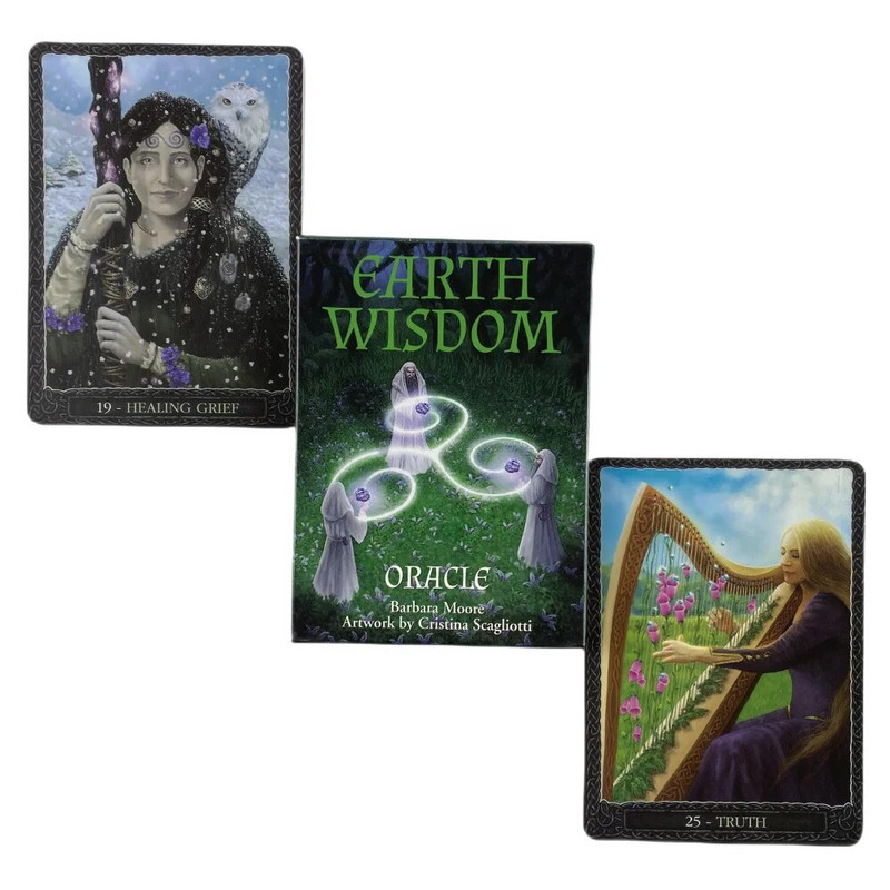 Earth Wisdom Oracle Cards A 32 English Visions Divination Edition Deck Borad Games
