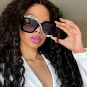 ins nove ženske sunčane naočale s dijamantima velike četvrtaste dijamantne naočale modne ulične sunčane naočale ženske luksuzne