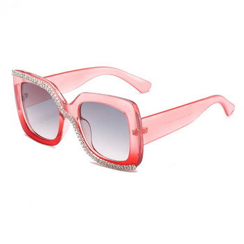 ins нови дамски слънчеви очила с диаманти големи квадратни диамантени очила модни слънчеви очила в уличен стил дамски лукс