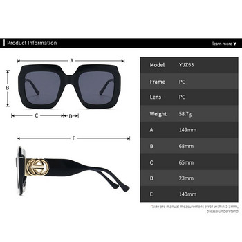 2023 Ретро големи квадратни слънчеви очила Дамски луксозни маркови слънчеви очила с големи рамки за мъже Винтидж пънк нюанси UV400 Тънки очила