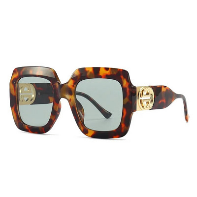 2023. gada retro lielizmēra kvadrātveida saulesbrilles sievietēm Luksusa zīmola liela rāmja saulesbrilles vīriešiem Vintage Punk Shades UV400 Tendy Eyewear