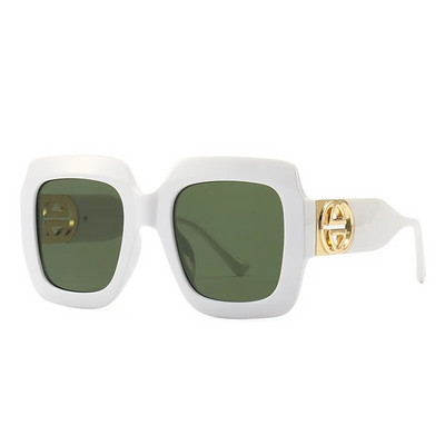 2023. gada retro lielizmēra kvadrātveida saulesbrilles sievietēm Luksusa zīmola liela rāmja saulesbrilles vīriešiem Vintage Punk Shades UV400 Tendy Eyewear